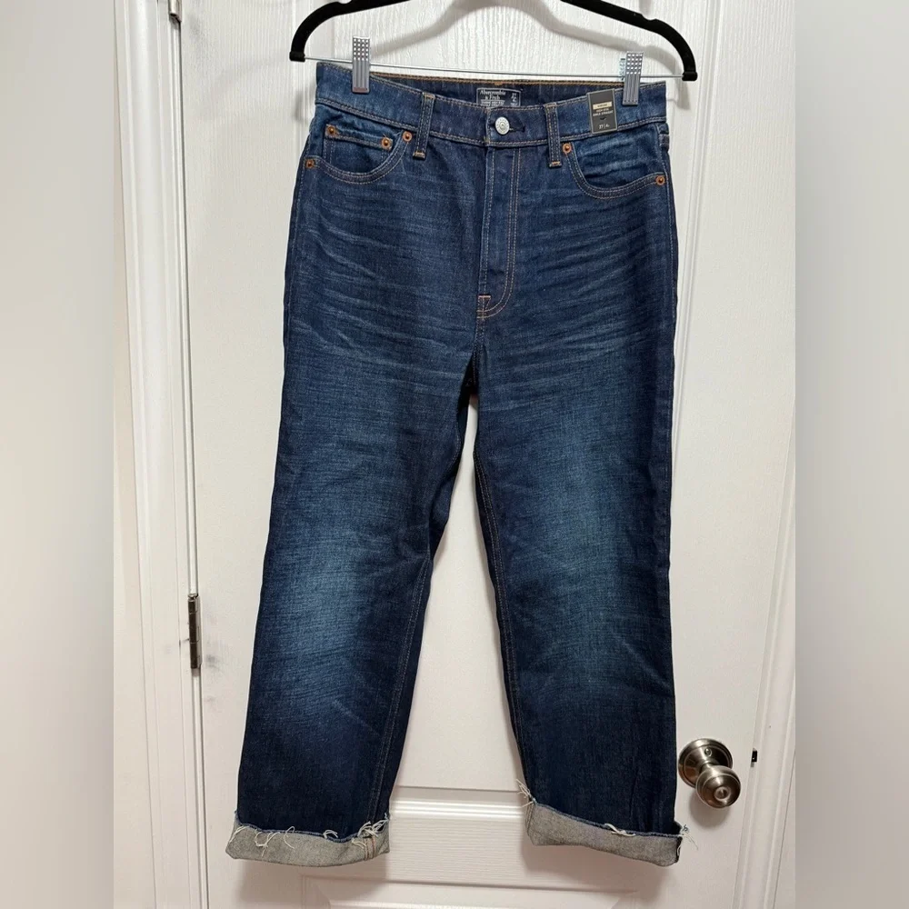 Abercrombie‎ & Fitch Simone High Rise Ankle Straight Women’s 27 4S Blue nwt